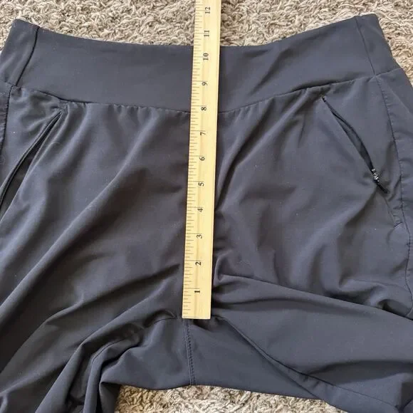 Athleta Soho Jogger Pants Womens 8 Black Pull On Tapered Lightweight Gym Yoga - Picture 8 of 9